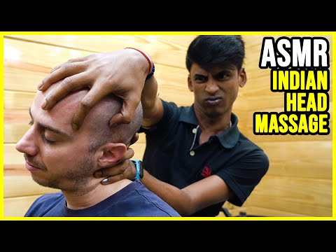 HEAD MASSAGE with LONG ARMS TREATMENT | ASMR INDIAN BARBER