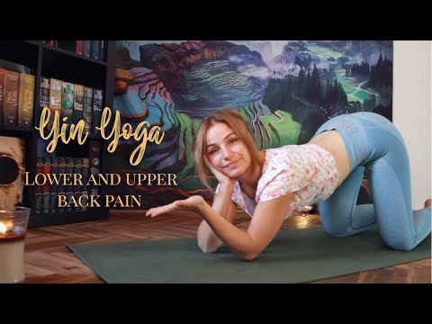 ASMR Workout with Me | Yin Yoga Practice for Lower and Upper Back Pain, Deep Glute Stretch