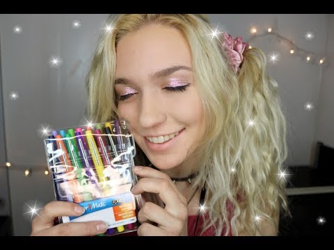 ASMR ~ Drawing ~ BFF Rose draws to relax you ~ (page turning, rambling, tapping)