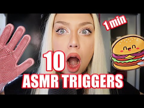 ASMR 100 Triggers In 1 Minute! #shorts