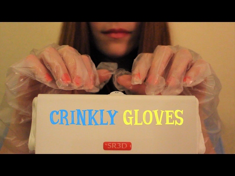 ASMR ☾ Binaural Ear Touching & Cupping with Crinkly Plastic Gloves - No talking