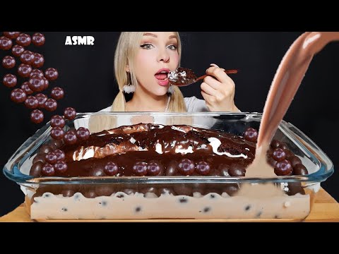 ASMR DARK MALTESERS CHOCOLATE MILK BROWNIES DESSERT MUKBANG 먹방 EATING SOUNDS