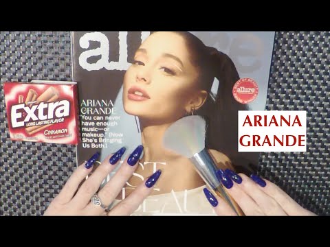 ASMR Gum Chewing Magazine Flip Through | Ariana Grande | Tingly Whisper