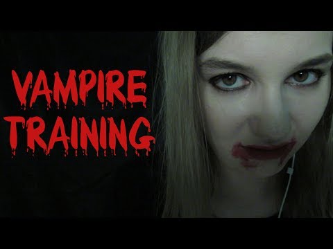 ASMR Vampire Training Roleplay (soft speaking, slurping, biting)