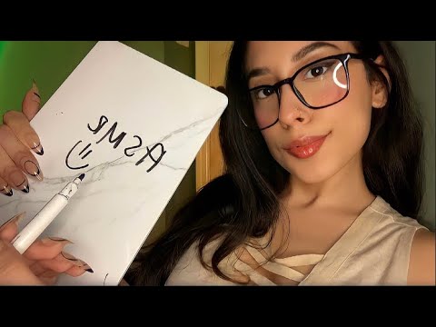 ASMR Spelling Word (Tapping, Face Brushing, Repetition)