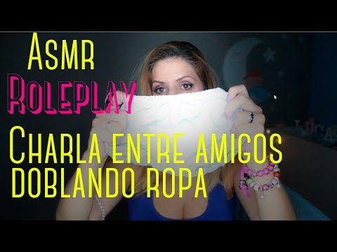 ASMR - Rolplay  con un amigo doblando ropa 👶👶 baby clothes  con un amigo en español