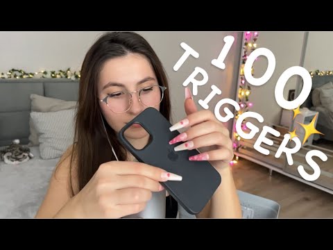 Asmr 100 triggers in 10 minutes / Asmr for sleep & relax & study