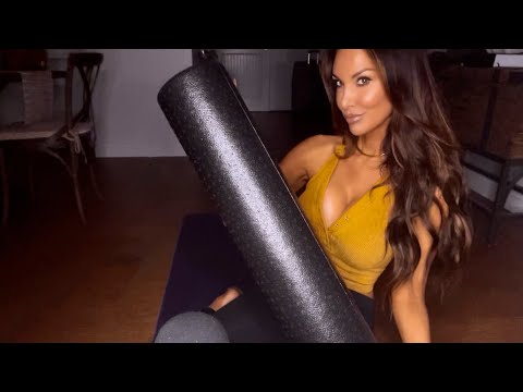 Personal Trainer Foam Rolls You/ Face Massage/ Guided Meditation #asmr