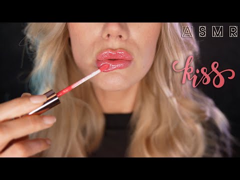 ASMR 💋 ULTRA CLOSE-UP KISSES & LIPGLOSS APPLICATION 💋 Breathy Mouth Sounds 💋 Ear Blow & whispering