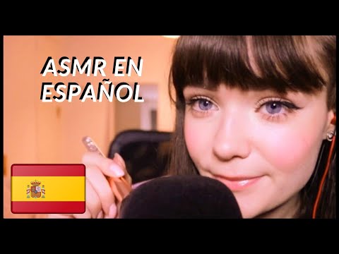 ASMR ~ 20 Tingly Spanish Trigger Words & Mic Brushing