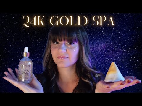 ASMR 24K Gold Spa (whisper only) Personal Attention RP with Oiled Ear Massage | Tongue Click, Lofi