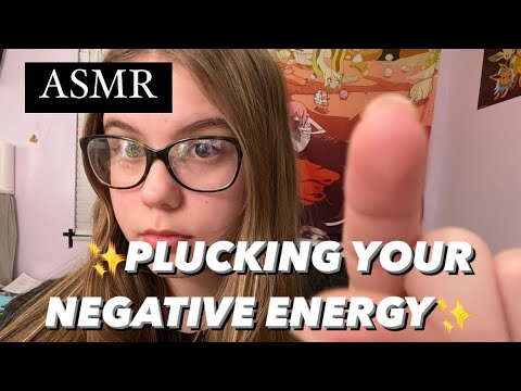 ASMR | Plucking/Eating your Negative Energy (lens licking, mouth sounds, hand movements)