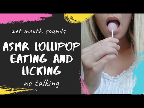 ASMR lollipop eating and licking | wet mouth sounds (no talking)