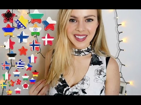 ASMR Trigger Words in 32 Languages (Ear to Ear Whispers/Soft Spoken)