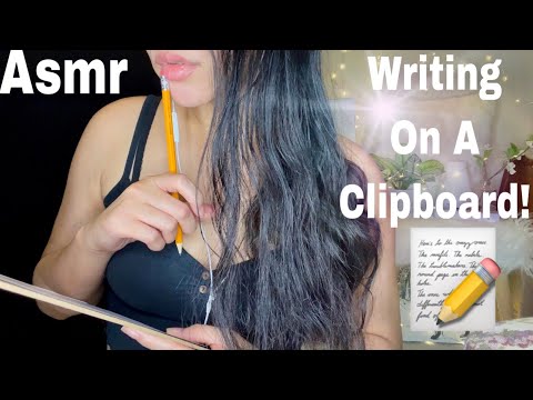 Asmr | Writing on a Clipboard + gum chewing | No Talking
