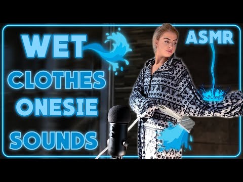 [ASMR] Wet Look clothes | Onesie sounds | Showering in clothes !! 🚿