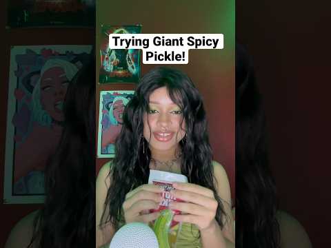 Trying Giant Spicy Pickle! #asmrvideos