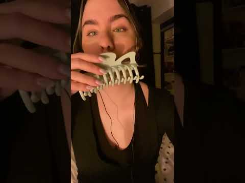 ASMR Hair Clipping ( Putting your Hair up)