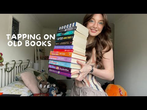 ASMR Tapping on my old book collection🎐 (lofi, camera tapping, book tapping)