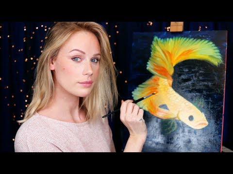 ASMR 'Isabel Ross' 🎨 Painting a Colorful Fish for Relaxation
