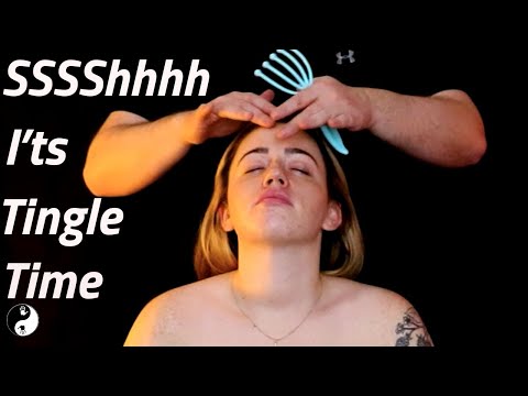 Whispering Soothing Head Massage With Tingle Tools [ASMR]