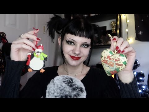 ASMR | Christmas Tree Ornament Tapping 🎄 tracing, scratching, some over explaining, etc
