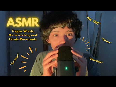 ASMR Repeating Trigger Words, Mic Scratching and Hand Movements