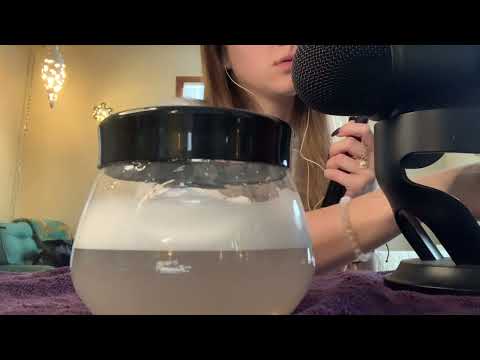 ASMR brush cleaning~ water sounds, visuals, soft whispers