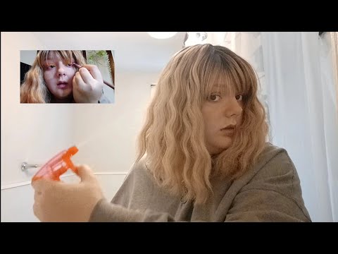 ASMR- Get Ready With Me (GRWM makeup, hair, outfit)
