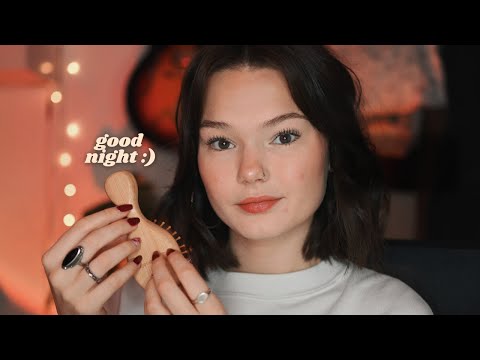 ASMR 7 triggers to fall asleep fast ✨🩷 (+ guided body scan and fade to black screen)