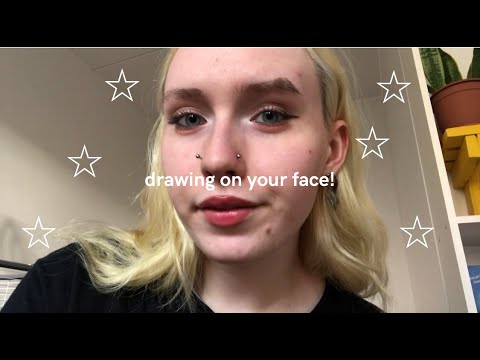 lofi asmr! [subtitled] drawing halloween themed stuff on your face!
