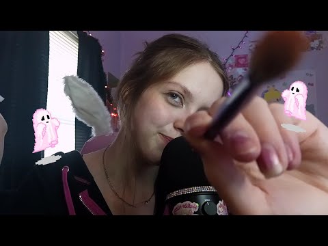ASMR | sassy friend does your makeup for a halloween party ♡🕸️ (personal attention)