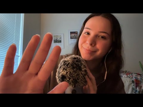 ASMR Positive Affirmations & Hand Movements (with the fluffy mic)