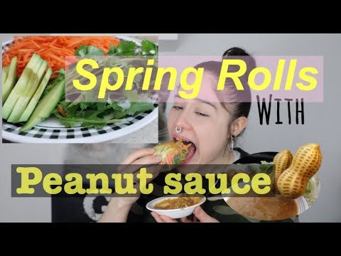 Spring rolls with Peanut sauce || Enjoy this Delicious Recipe♥