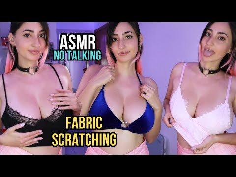 ASMR NO TALKING 🤫 3 Sexy Tops 👚 | fast FABRIC SCRATCHING SOUNDS 😍