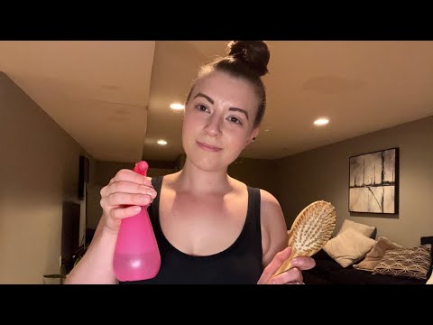ASMR Hair Role Play: Brushing, Styling, and Straightening Your Hair for the Summer Cookout