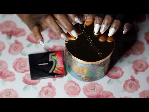 CANDLE NAIL TAPPING ASMR CHEWING GUM SOUNDS