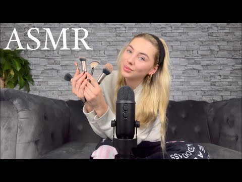 ASMR | Intense Mic Brushing | Brain Massage  & Nail Tapping (Make Up Brush)💤😴 [German]