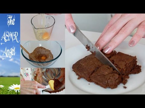 ASMR - Making and baking Chocolate Brownies (no talking)