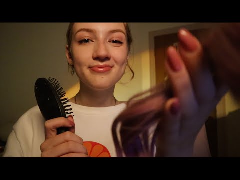 [ASMR] Playing with your hair to help you get to sleep 🌙 ~ brushing, soft spoken