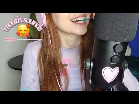 asmr intense mouth sounds & spoolie nibbling 😌 no talking