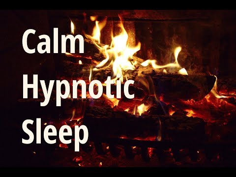 Calm Hypnotic Sleep Meditation/ Soothing Spoken Voice and Fire Sounds
