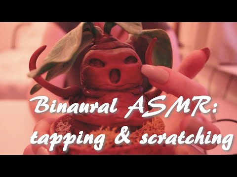 ★ Binaural ASMR: Tapping & Scratching My Mandrake & More ★ (whispering)