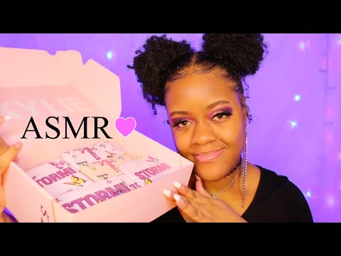 ASMR | KYLIE X STORMI COLLECTION UNBOXING + LIPGLOSS APPLICATION 💖✨