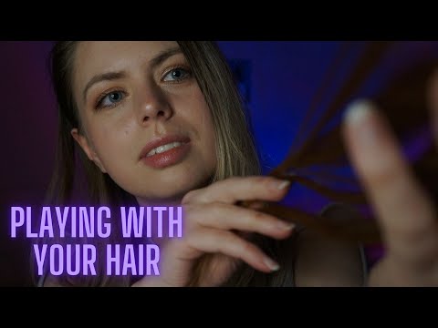 [ASMR] 🌙 Pampering session before sleep | Playing with hair, face massage with gua sha, cotton pads