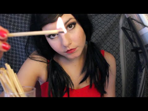 ASMR Roleplay : Ember☀︎goddess of fire (WHISPERS, MATCHES & FIRE)