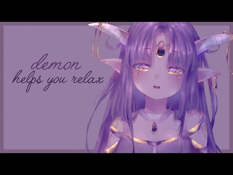 [ASMR] 😈✨ Your Cute Inner Demon Helps You Relax!! [Headpats, Ear Cupping & Guided Meditation]