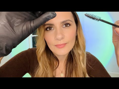 ASMR Doing your Eyebrows and Lashes 👁️