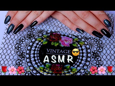 😴 Sound assortment + Slow & Soft CRINKLY sound 🎧 So relaxing this ASMR! 🖤 FANCY DARK MANICURE! ★