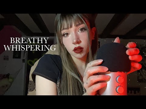 Breathy Whispers and Finger Fluttering ASMR | Counting, Gentle Whispering, Rambling, Hand Sounds